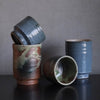 Japanese Tea Cup, Asemi Co. Shigaraki-Yaki Blue Traditional Handcrafted Natural Clay Matcha Cup, Unique Gift - Green Tea, Coffee, Espresso