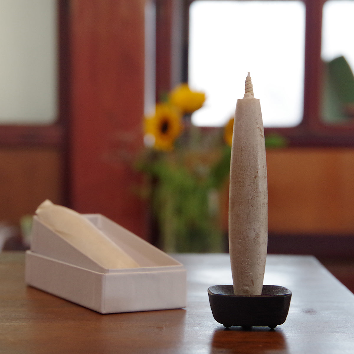 Japanese Iron Candle Holder, Unique Handmade of Cast Iron Candlestick Stands, By Takazawa Candle