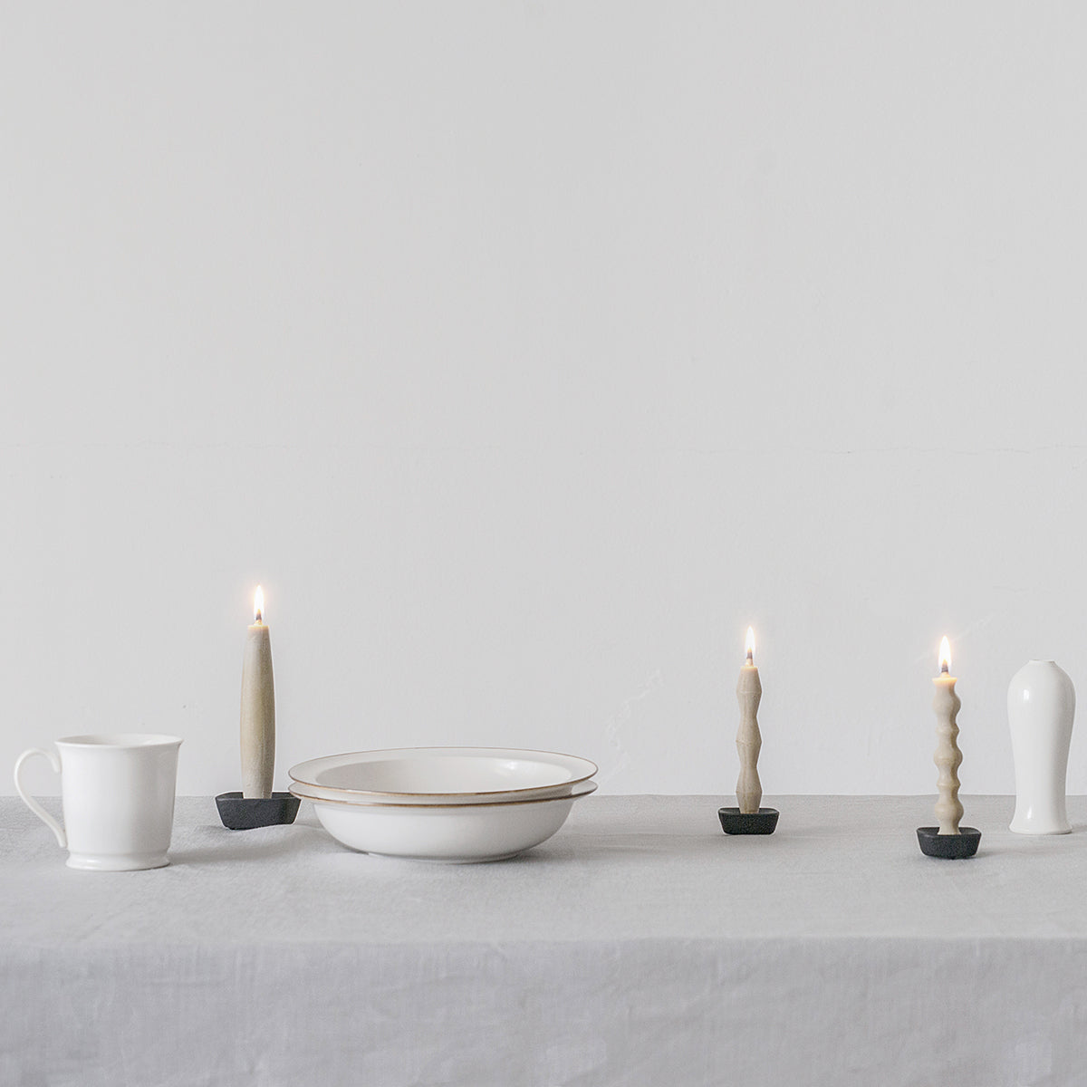 Japanese Iron Candle Holder, Unique Handmade of Cast Iron Candlestick Stands, By Takazawa Candle