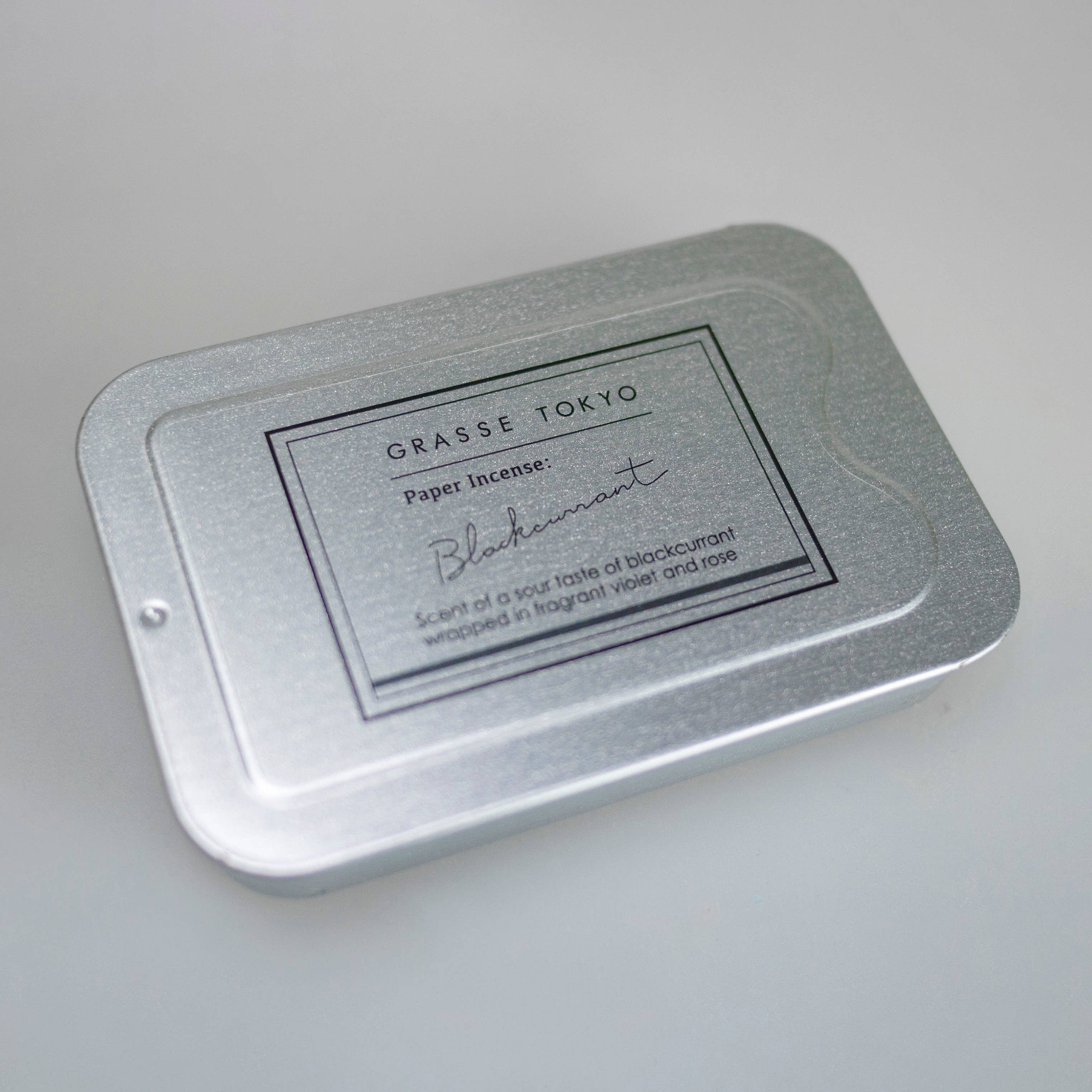 Japanese Incense Papers, 15 Premium Blackcurrant Incense Paper Sticks With Unique Tin Holder, Hand Made & Dipped By Grasse Tokyo Smell Goods